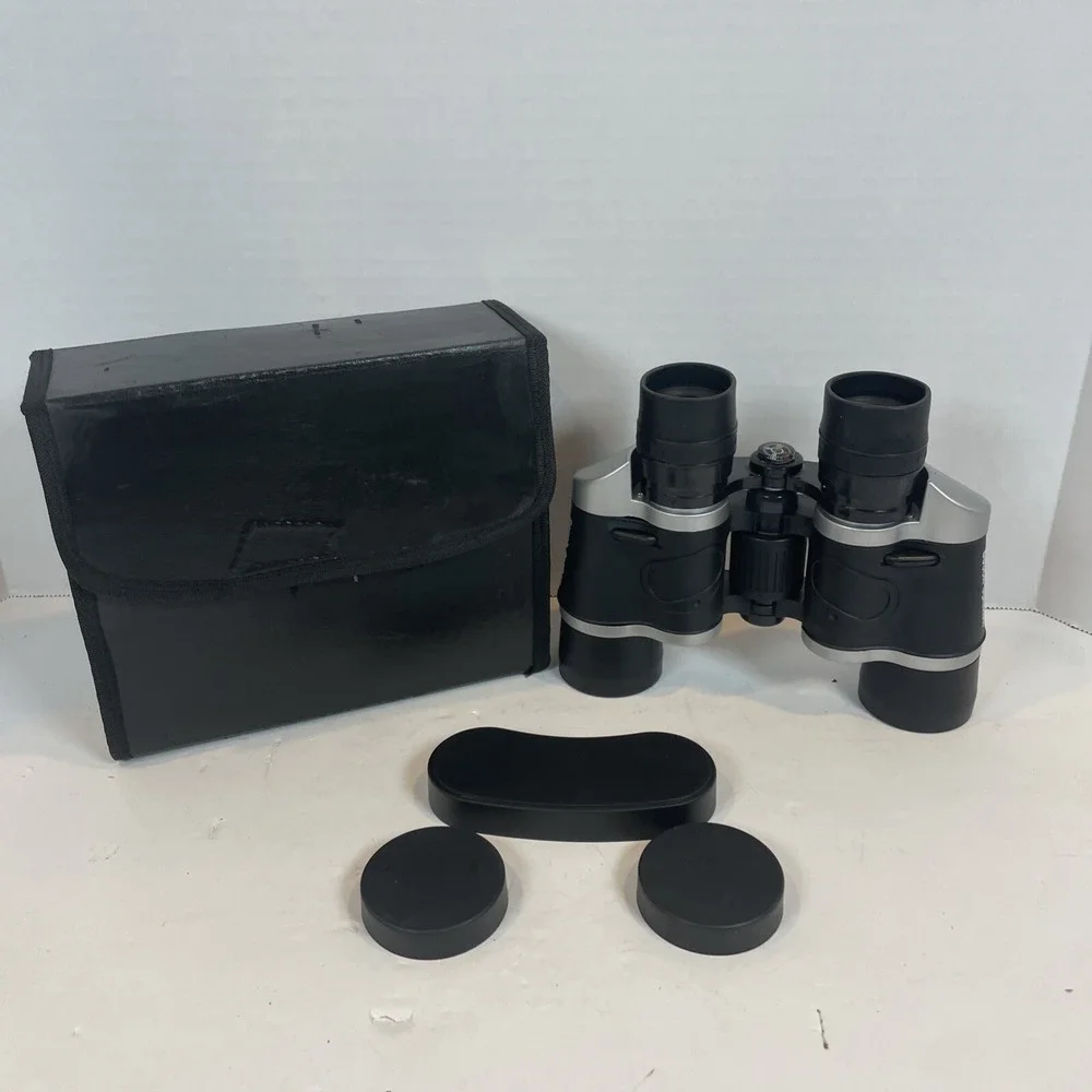 Bosch-Optikon Binoculars Black Silver‎ Compass Outdoor Gear Case Caps